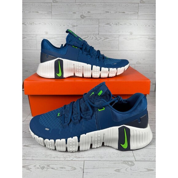 Nike Free Metcon 5 Court Blue White Green Strike DV3949-401 Men\'s Sz 12.5
